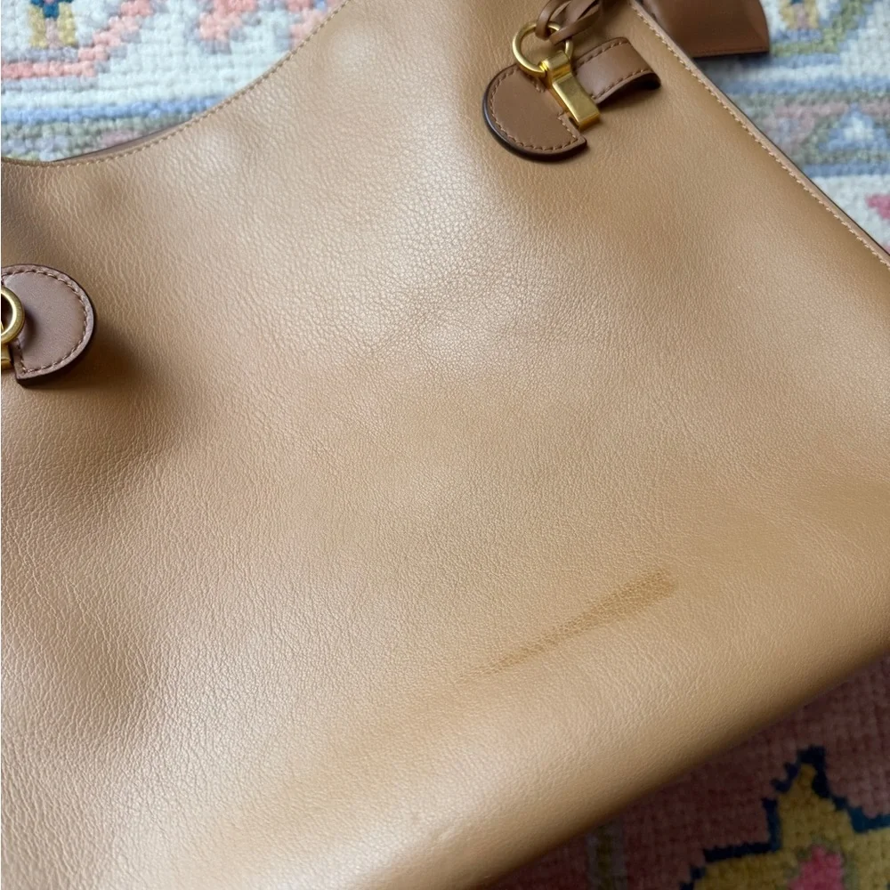 TORY BURCH Lee Radziwill Double bag Light Brown